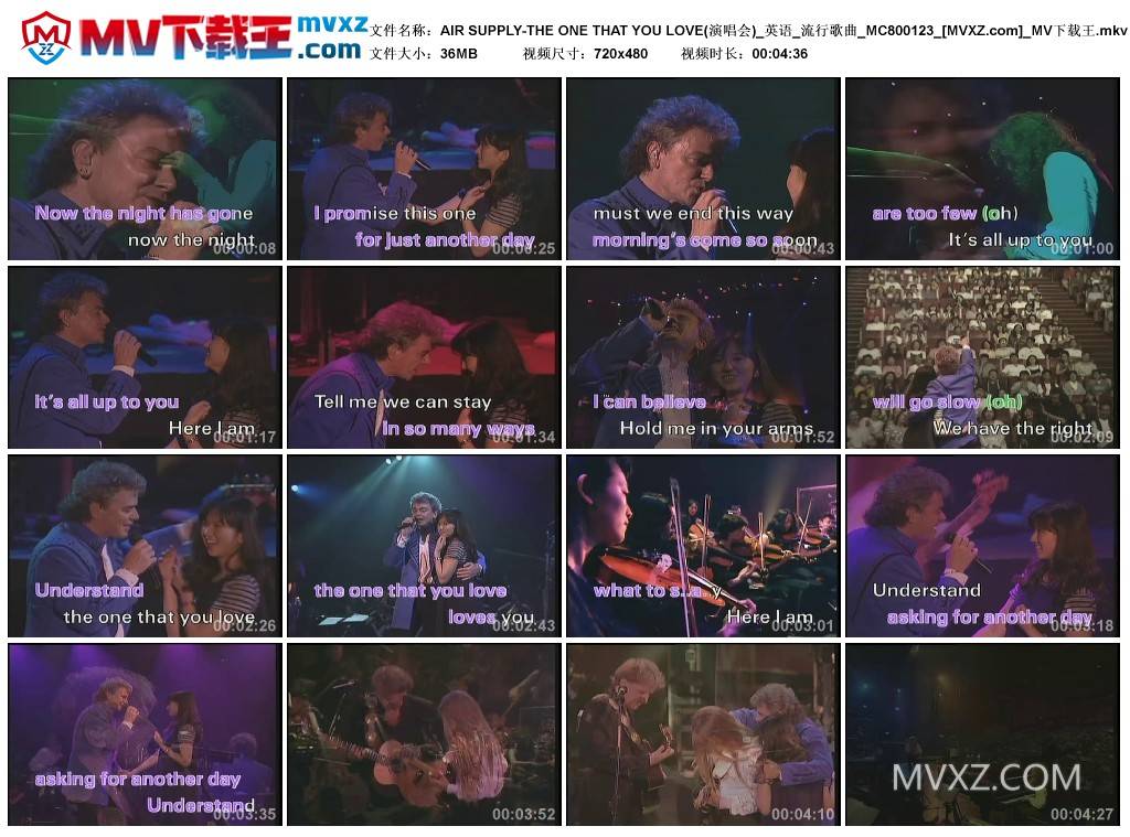 AIR SUPPLY-THE ONE THAT YOU LOVE(演唱会)_英语_流行歌曲_MC800123